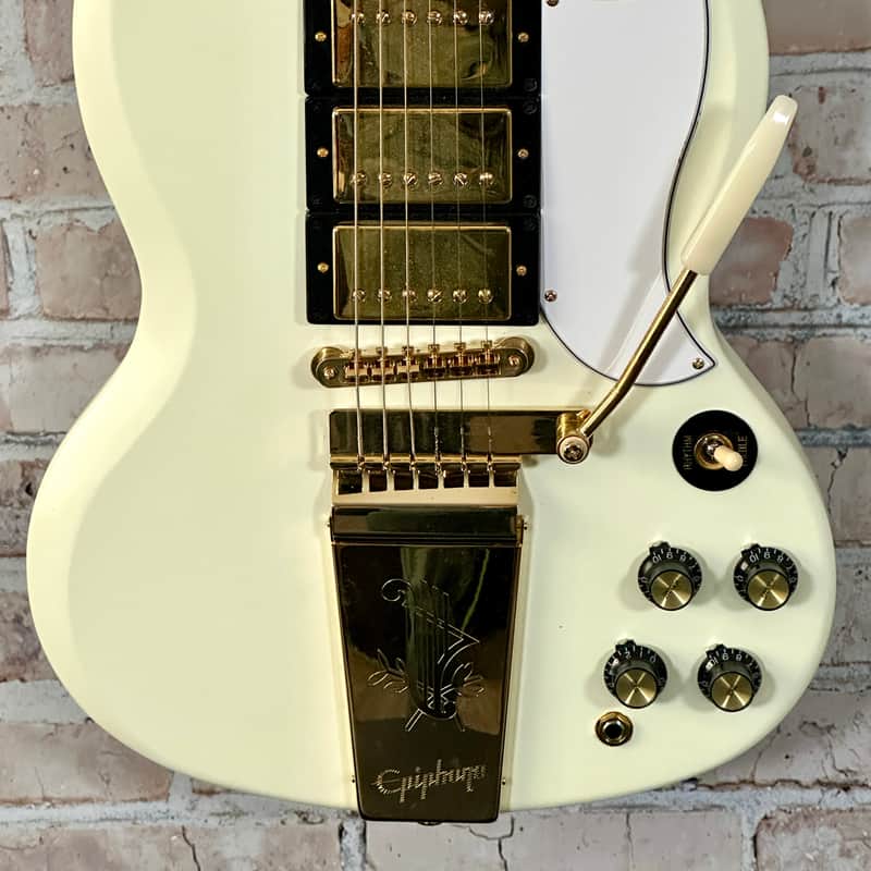 Epiphone Inspired by Gibson Custom 1963 SG Custom Electric Guitar 2023 - Classic White VOS