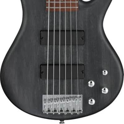 Ibanez Gio GSR206 6-string Electric Bass Guitar - Transparent Gray Flat image 2