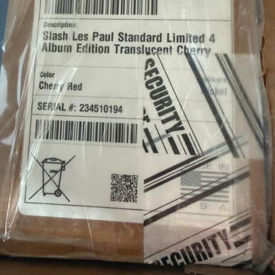Gibson Slash Signature Les Paul Standard Limited 4 Album 2022 - Translucent Cherry image 4
