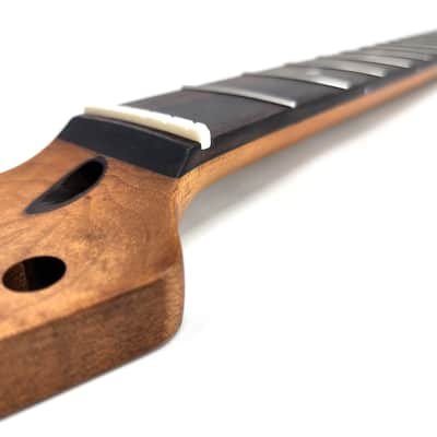 Brio Nitro Satin Roasted Maple-Rosewood S-Style Neck w/Walnut Truss Rod Plug - Satin image 8