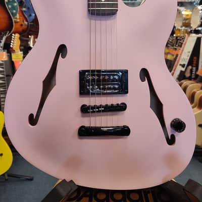 Fender Tom DeLonge Starcaster Semi-Hollow Electric Guitar w/ Gig Bag- Pink image 1