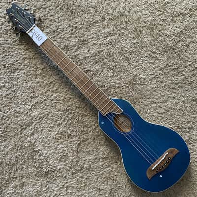 Blue Washburn Warrior 34 Inch Acoustic Guitar, Spruce Top Body, Rosewood Fretboard, Mahogany Neck image 2