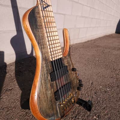 Ramsay: RMI RAMSAY: Vincent Bertolani Sonata VI signature model. 6 String bass guitar 2023 - ATLANTIC blue, Refinished in US 2024 image 2