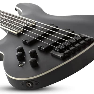 Schecter SLS ELITE-5 Evil Twin Left Hand Electric Bass in Satin Black image 2