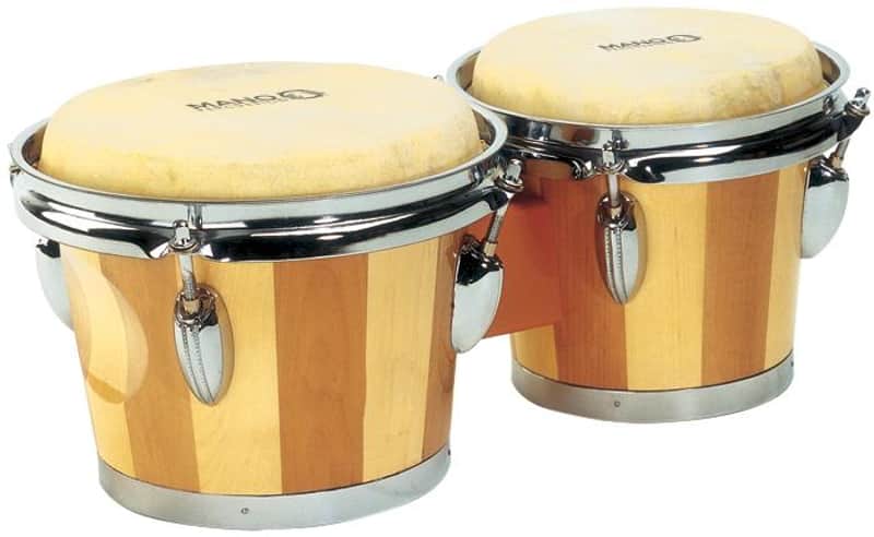 Mano Percussion #MP714 - Tunable Bongos 7" & 8" Set With Drum Key image 1