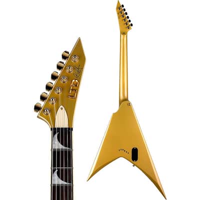 ESP LTD Kirk Hammett Signature KH-V Electric Guitar Regular Metallic Gold Sparkle image 4