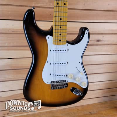 1996 MiJ Fender "FujiGen" '57 Stratocaster Reissue with RR HC, OG Fender Gig Bag, Sunburst, 8lbs 1oz image 1