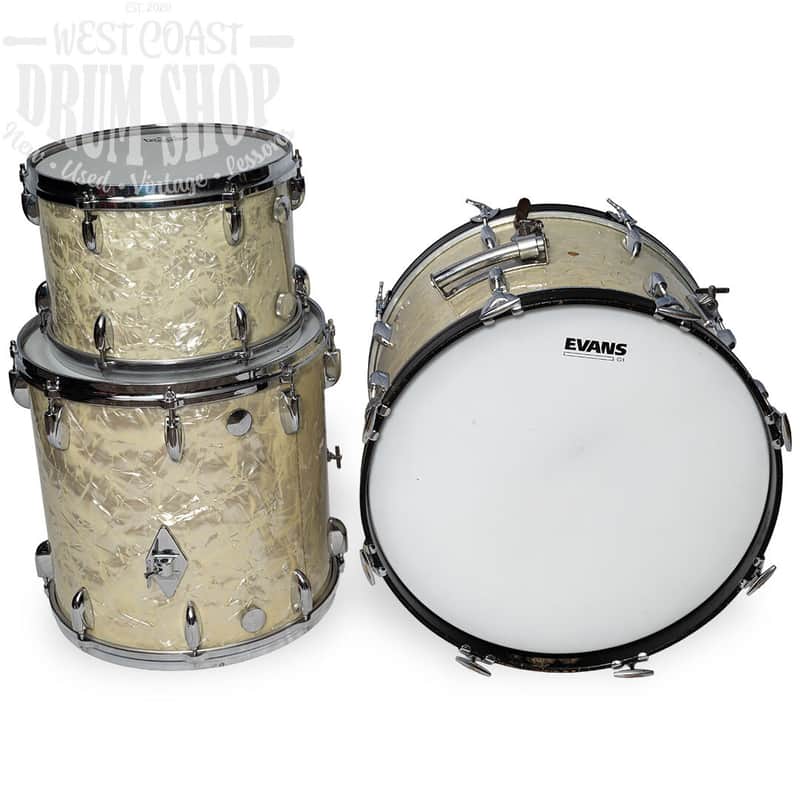 Used Gretsch Vintage 60s-70s Player's Kit White Marine Pearl 13, 16, 20 image 1