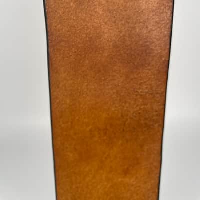 Vintage Handmade Wide Leather Guitar Strap – Brown 41” x 4” image 15