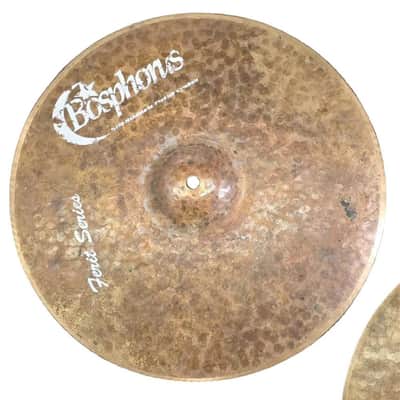 Used Bosphorus Ferrit Hi Hat Cymbals 14" 870/1000 grams - Good image 3
