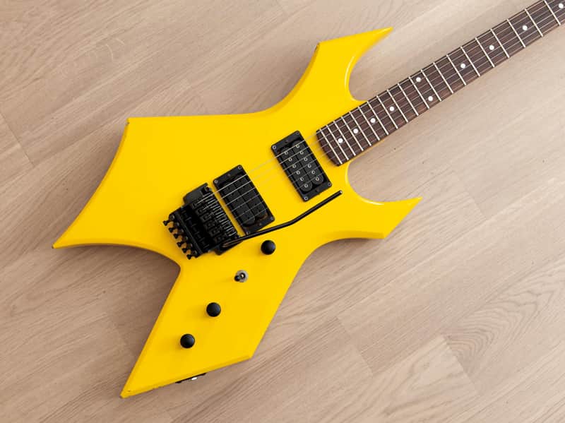 1980s BC Rich Warlock Vintage Electric Guitar Yellow, USA-Made w/ Dimarzio Super Distortions image 1