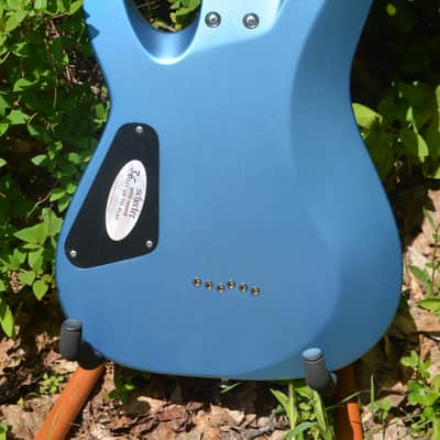 Schecter C-6 Deluxe in Satin Metallic Light Blue w/ Black Dunlop Straploks & a New Black Gator Hardshell Case image 5