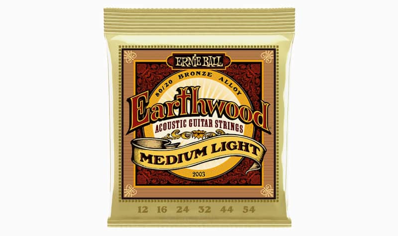 Earthwood Med-Light 80/20 Bronze Acoustic Guitar String Set 12-54 Gauge 80%-Cu+20%-Zn Wnd-Wire Wrap Over Brass-Plated Hi-C Steel Hex-Core image 1