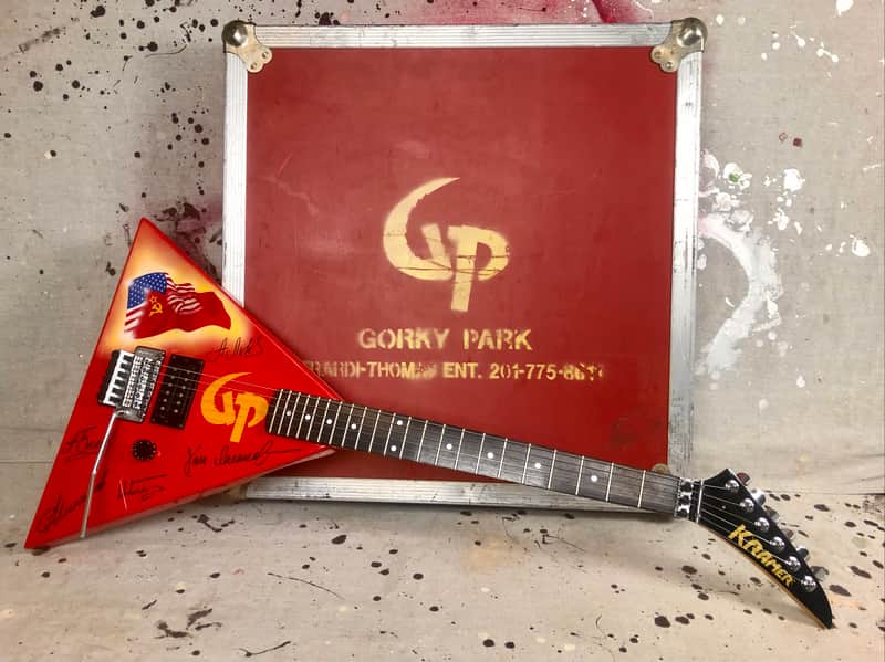 1980's Kramer Gorky Park  Guitar & Original Anvil Tour Case Memorabilia Vintage image 1