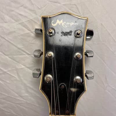 Vintage 70's-80's Memphis Electric Guitar LP in Black image 16