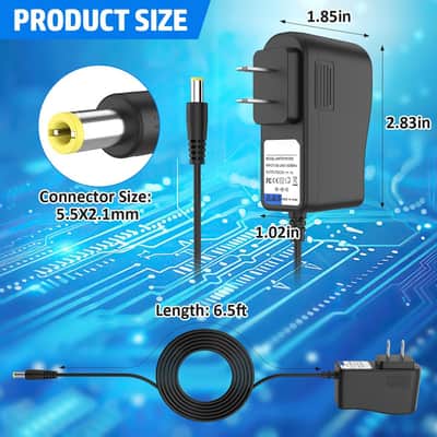 Unbranded 9V AC Power Supply Adapter for Boss Katana-Mini Battery Powered Guitar Amplifier Replaces Boss PSA-120S Guitar Distortion Effects Pedal DS-1 RC-1 RC-3 TU-2 PSB-1U PSB1U Charger Cable Cord (6.5 ft) image 5