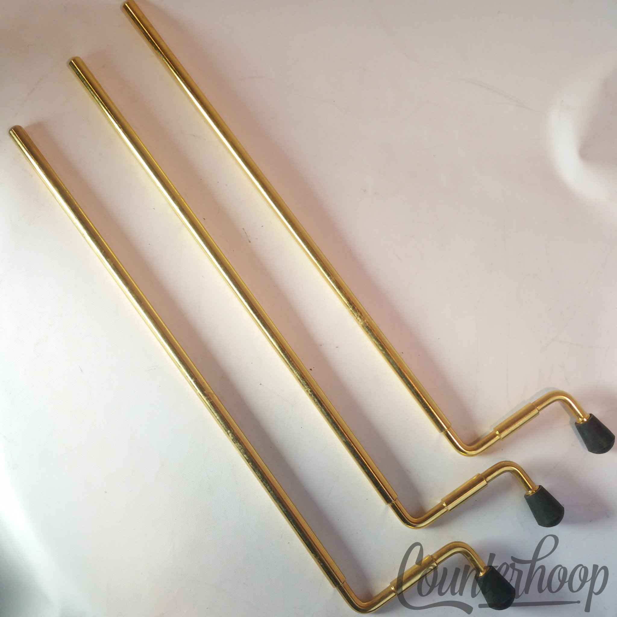 DW 24K Karat Gold Plated Floor Tom Drum Legs 3x Set 22" for 14,16,18"Collectors — main photograph