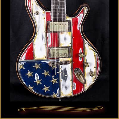 McSwain Guitars Red White and Bullets American Flag SM-1 image 1