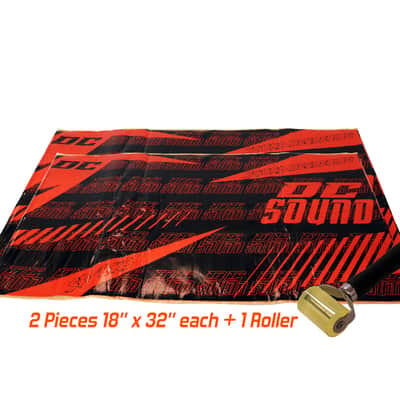 DC Sound SP-BK2 2 Sheets 18" x 32" Sound Deadening Noise Insulation Vibration Dampening Material Bulk Kit +Roller image 1