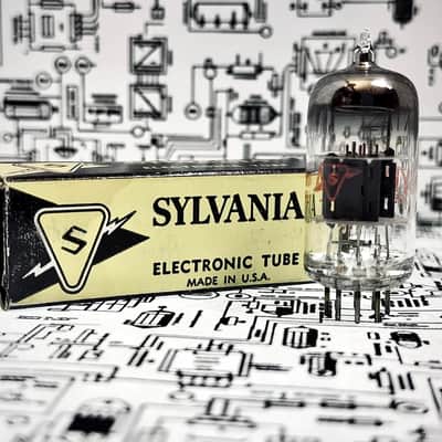 Sylvania 12AT7 Black Plates Halo O-Getter - Tested image 11