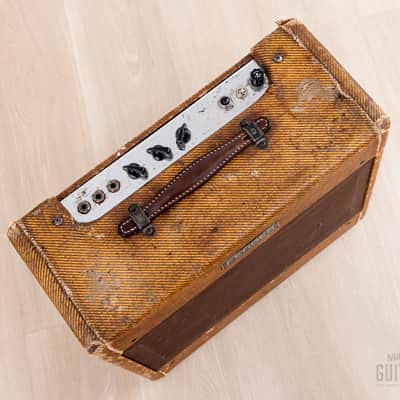1954 Fender Tweed Deluxe 5D3 Wide Panel Vintage Tube Amp 1x12 w/ Jensen P12R image 3