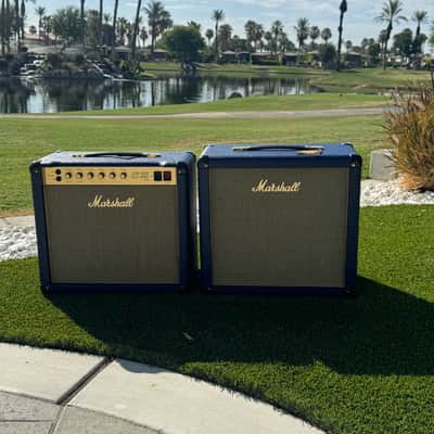 Marshall Studio Classic SC20C "JCM 800 Lead Series" 20-Watt 1x10" Guitar Combo 2020 W/ Matching 1x12 SC112 EXT Cabinet - - Present - Navy Blue Levant image 8