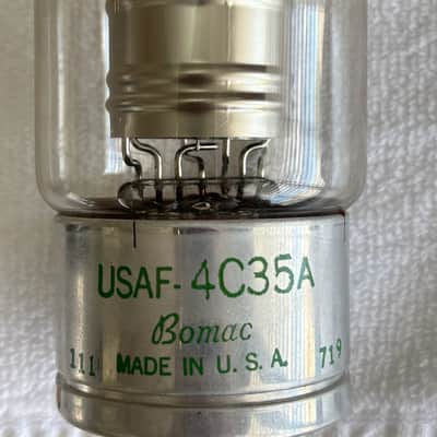 Set Of (2) Matched Bomac 4C35A Vacuum Tubes Circa-1957-Glass image 6
