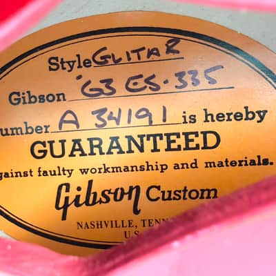 2014 Gibson Custom Shop '63 Reissue ES-335 Nashville VOS – Cherry image 9