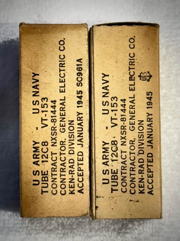 NOS Ken-Rad 12C8 Vacuum Tube set of (4) Circa-1960s-Glass image 1