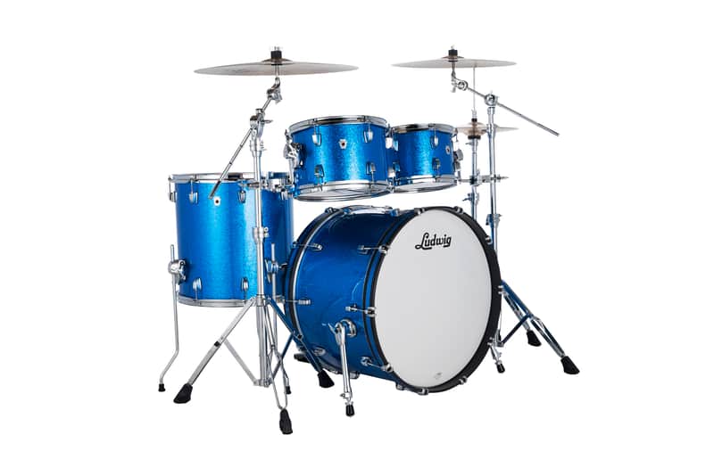 Ludwig *Pre-Order* NeuSonic Blue Super Sparkle MOD2 Drums 14x22_16x16_8x12_7x10 Shell Pack Special Order Authorized Dealer image 1