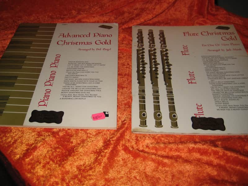 Columbia Publications Christmas Gold Flute and Piano 2 Book Set 65 Pages Vintage from 1975 image 1