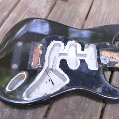 1972 Vintage Fender Stratocaster 3-Bolt Body Original BLACK 1970's Strat Guitar image 14