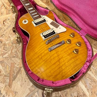 Pre Owned Gibson Custom Shop 2015 R9 1959 Les Paul VOS Dirty Lemon Hand Picked Top Inc. Case image 5
