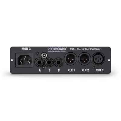 Rockboard MOD3 V2 3xTRS 3xXLR Pedalboard Patchbay + IEC Power Patch Cable image 3
