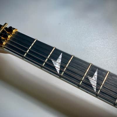ESP Edwards Arrow Head, Alexi Laiho Signature, Black with Yellow Stripe image 10
