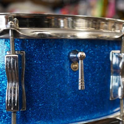 Vintage 1966 Ludwig USA Jazz Fest 5x14" Maple Snare Drum - Blue Sparkle image 12