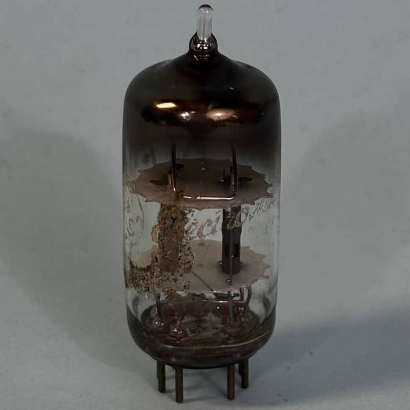 1957 General Electric 12AT7 ECC81 Vintage GE Short Gray Plate D Getter! T405 image 1