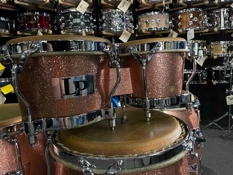 ~NEW~ LP Latin Percussion LP200F-MC Martin Cohen Signature Bongos in Champagne Sparkle *IN STOCK* image 1