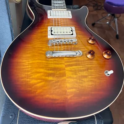 b3 SL Deluxe Gene Baker 2023 - Dark Burst Stainless 6105 Frets Figured Maple Top Lightweight image 1