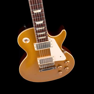 Pre-Owned 2015 Gibson Custom Shop CS7 50's Style Les Paul Standard VOS Gold Top With OHSC image 3