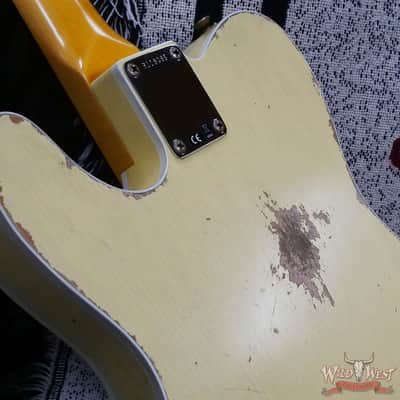 Fender Custom Shop 1962 Telecaster Custom Rosewood Slab Board Hand-Wound Pickups Relic Vintage White image 13