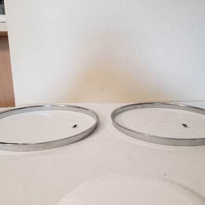 Leedy and Ludwig 12” Chrome Over Brass COB Hoops 1950’s image 10