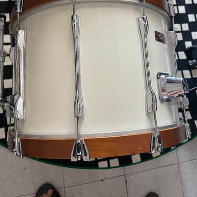 Yamaha  9000 Recording Custom Bass Drum Bassdrum 22x14  BD922GA 1983 - White/Natural image 3