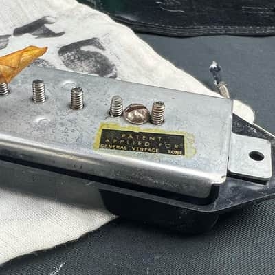 General Vintage Tone  1955 - 1957 Dogear Pickup NOS Wire Vintage Original Specs No 2 Black CAB butyrate cover image 10
