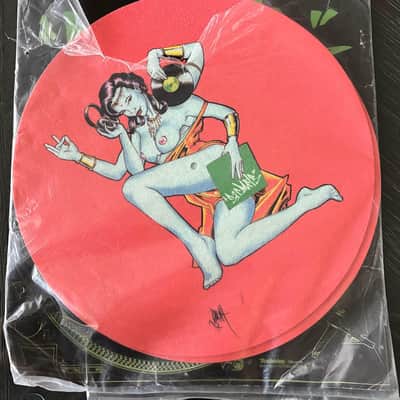 SicMats DJ Shiva Slip Mats Pair Slipmat for Turntables Slipmats 2 Mat Set image 3