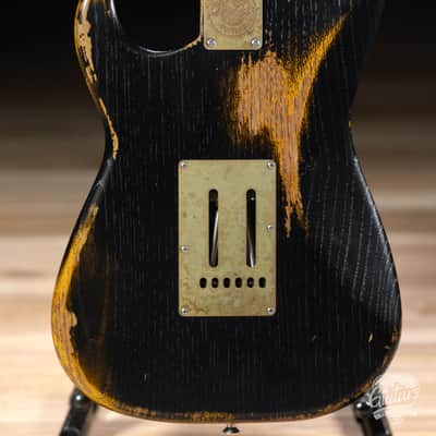 Paoletti Alfa Loft P-90/SS Maple Neck “Stratospheric” S-Style – Gold-Black image 8