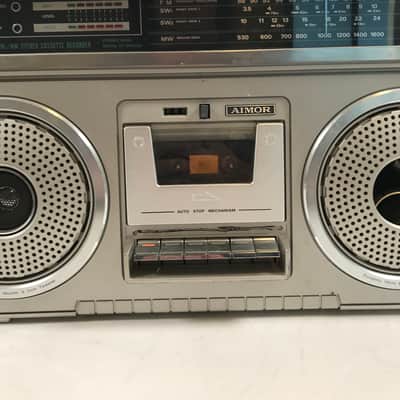Vintage AIMOR AM-FM Stereo Cassette Recorder Boombox Ghetto Blaster ST-804FS2 image 3