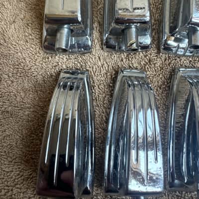 Ludwig Lot of 10 Vintage Large Classic Bass Drum or Tom Lugs - Lot #3 70s - Chrome image 5