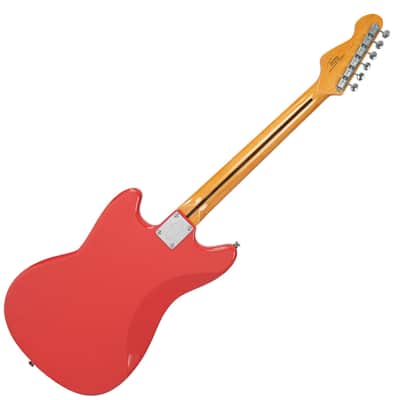 Vintage REVO Series 'Colt' HS Duo Electric Guitar ~ Firenza Red image 3