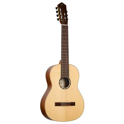 Ortega R133-7 Pro Solid Spruce Top Nato Neck Nylon 7-String Classical Acoustic Guitar w/Gig Bag image 2